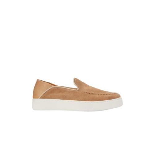 Exton Beige Slip On Platta Skor Beige, Herr