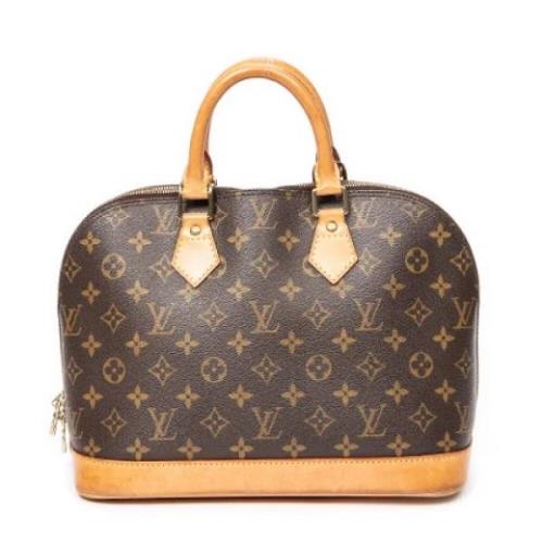 Louis Vuitton Vintage Pre-owned Belagd canvas handvskor Brown, Dam