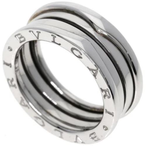 Bvlgari Vintage Pre-owned Vitt guld ringar Gray, Dam