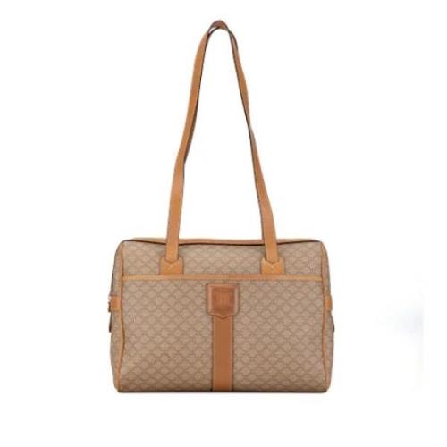 Celine Vintage Pre-owned Tyg axelremsvskor Beige, Dam