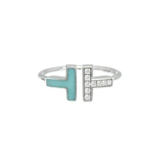 Tiffany & Co. Pre-owned Pre-owned Vitt guld ringar Gray, Dam