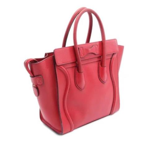 Celine Vintage Pre-owned Laeder handvskor Red, Dam