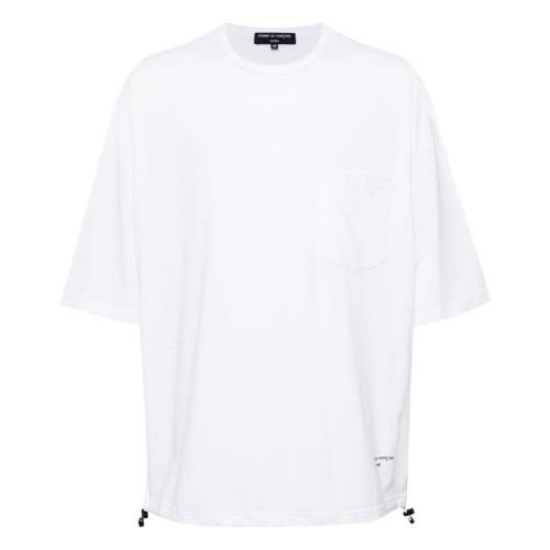 Comme des Garçons Avslappnad Bomull T-shirt White, Herr