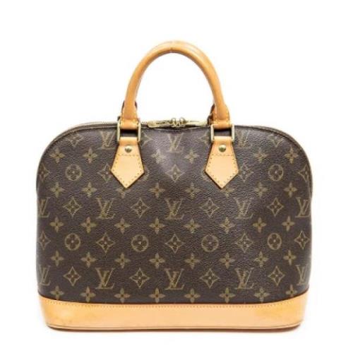 Louis Vuitton Vintage Pre-owned Belagd canvas handvskor Brown, Dam