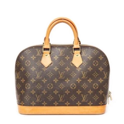 Louis Vuitton Vintage Pre-owned Belagd canvas handvskor Brown, Dam