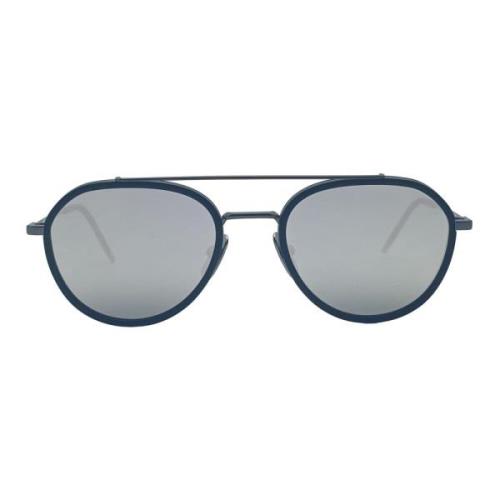 Thom Browne Matt Svart Aviator Solglasögon Black, Herr