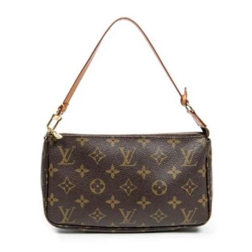 Louis Vuitton Vintage Pre-owned Canvas handvskor Brown, Dam