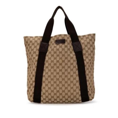 Gucci Vintage Pre-owned Canvas totevskor Beige, Dam