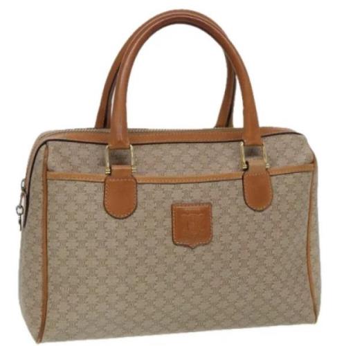 Celine Vintage Pre-owned Laeder handvskor Beige, Dam