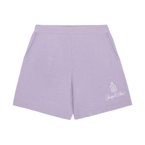 Sporty & Rich Kashmir Shorts i Mjukt Lila Purple, Dam