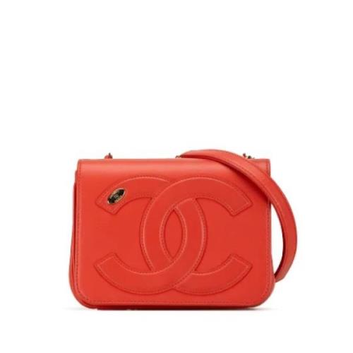 Chanel Vintage Pre-owned Laeder axelremsvskor Red, Dam