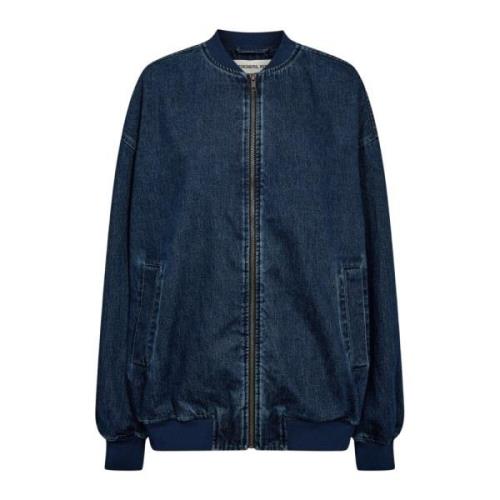 Designers Remix Vintage Denim Bomberjacka Blue, Dam