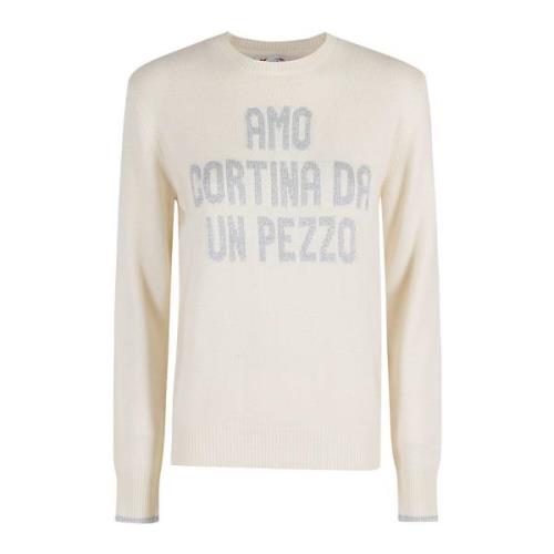 MC2 Saint Barth Stilren Crewneck Sweater White, Dam