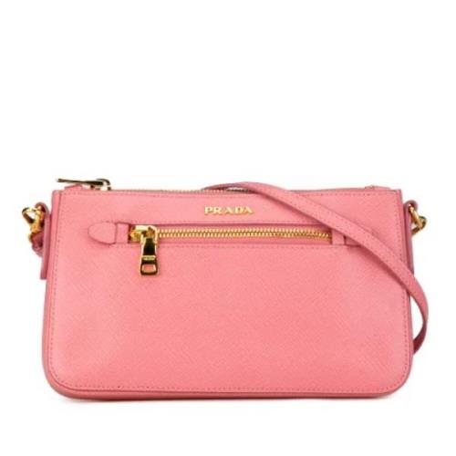 Prada Vintage Pre-owned Laeder axelremsvskor Pink, Dam