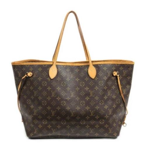 Louis Vuitton Vintage Pre-owned Belagd canvas axelremsvskor Brown, Dam