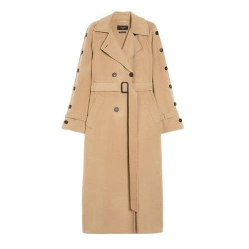 Max Mara Weekend Beige Natale Kappor för Helgen Beige, Dam