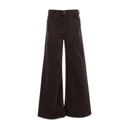 Mother Brun Dragkedja Rulle Jeans Brown, Dam