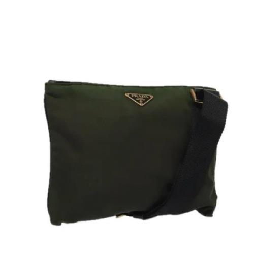 Prada Vintage Pre-owned Nylon prada-vskor Green, Dam