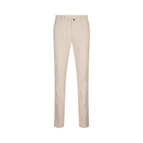 Incotex Slim Fit Cordbyxor Vit White, Herr