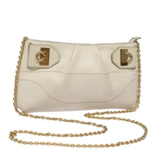 Salvatore Ferragamo Pre-owned Pre-owned Laeder crossbodyvskor White, D...