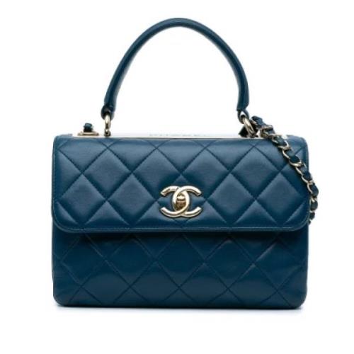 Chanel Vintage Pre-owned Laeder handvskor Blue, Dam