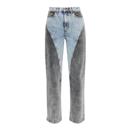 Rotate Birger Christensen Jeans med logotyp Blue, Dam