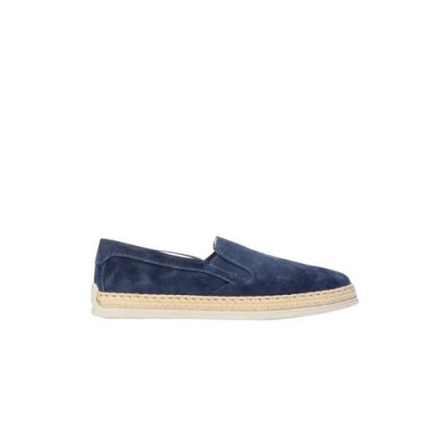 Exton Blå Mocka Slip-On Loafers Blue, Herr