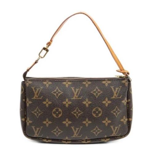 Louis Vuitton Vintage Pre-owned Canvas handvskor Brown, Dam