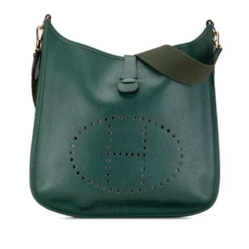 Hermès Vintage Pre-owned Laeder crossbodyvskor Green, Dam