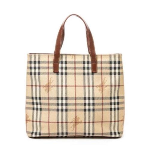 Burberry Vintage Pre-owned Belagd canvas totevskor Beige, Dam