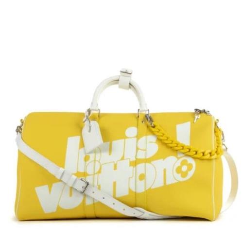 Louis Vuitton Vintage Pre-owned Laeder handvskor Yellow, Dam