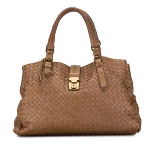 Bottega Veneta Vintage Pre-owned Laeder totevskor Brown, Dam