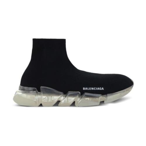 Balenciaga Svart Stickad Slip-On Sneakers Black, Dam