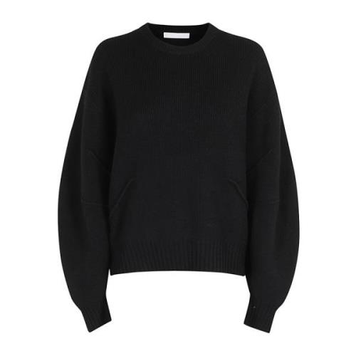 Helmut Lang Chunky Crew Neck Sweater Black, Dam