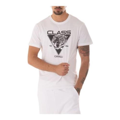 Just Cavalli Herr Logo T-shirt White, Herr