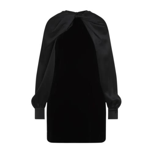 Max Mara Svart Sidensklänning Elegant Stil Black, Dam