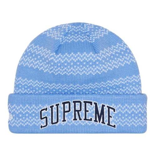 Supreme Blå Split Beanie Begränsad Upplaga Blue, Unisex