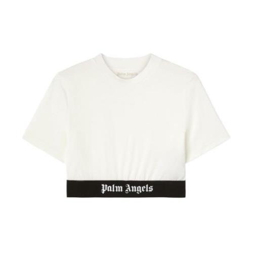 Palm Angels Logo Underband Crew Neck T-shirt White, Dam