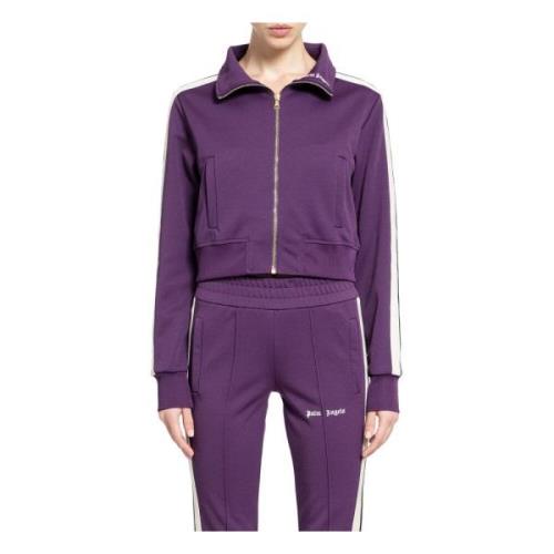 Palm Angels Hög hals Track Jacket Plommon Ränder Purple, Dam