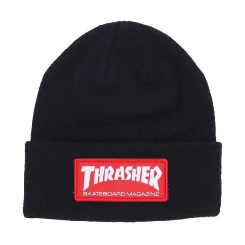 Thrasher Skate Mag Patch Beanie Mössa Svart Black, Herr