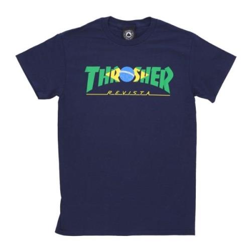 Thrasher Brasilien Navy Tee Herr T-shirt Blue, Herr