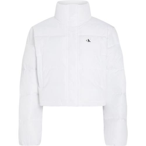 Calvin Klein Vit jacka med vattenavvisande finish White, Dam