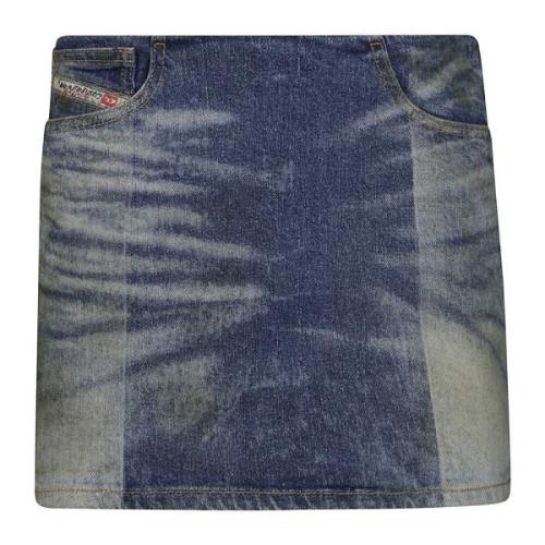 Diesel Mini Denim Stiliga Jeans Blue, Dam