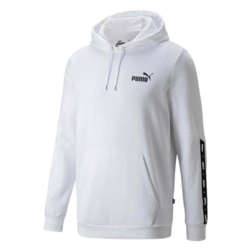 Puma Ess+ Tape Hoodie White, Herr