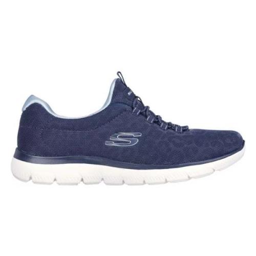 Skechers Toppmöten Sprudlande Sport Sneakers Blue, Dam