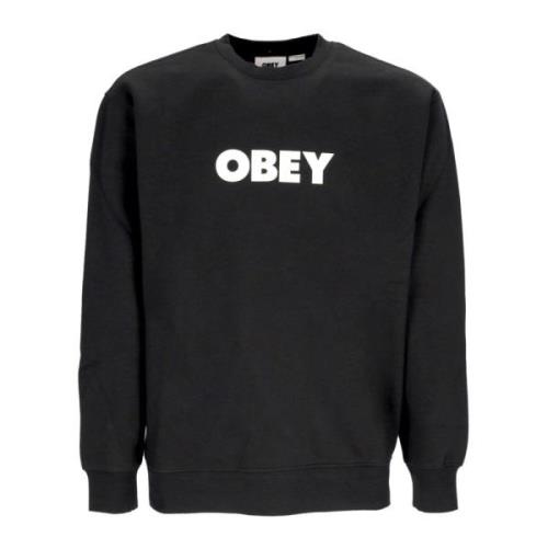 Obey Premium Fleece Crewneck Sweatshirt Svart Black, Herr