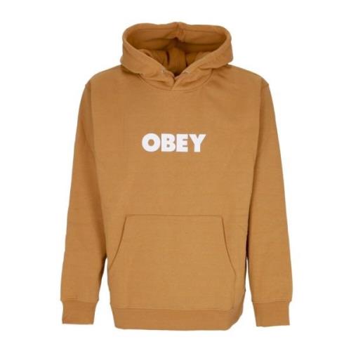 Obey Modig Hood Premium Fleece Sweatshirt Brun Brown, Herr