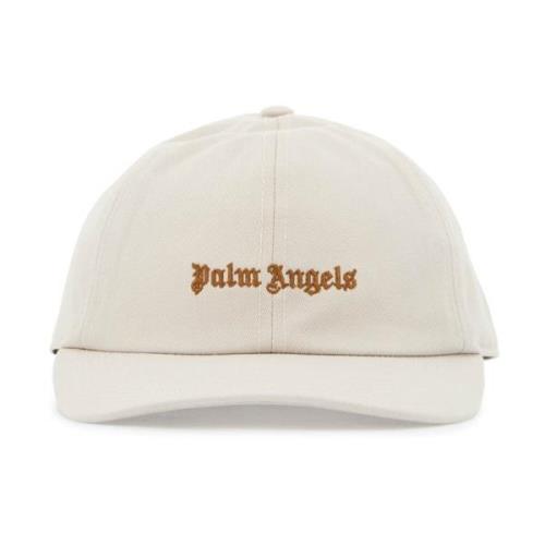 Palm Angels Basebollkeps med broderat logotyp Beige, Unisex