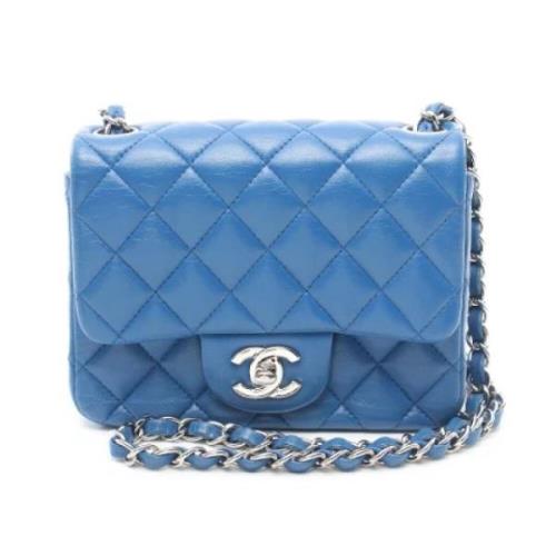 Chanel Vintage Pre-owned Laeder axelremsvskor Blue, Dam