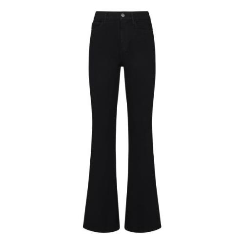 Frame Svarta High-Rise Flare Jeans Black, Dam